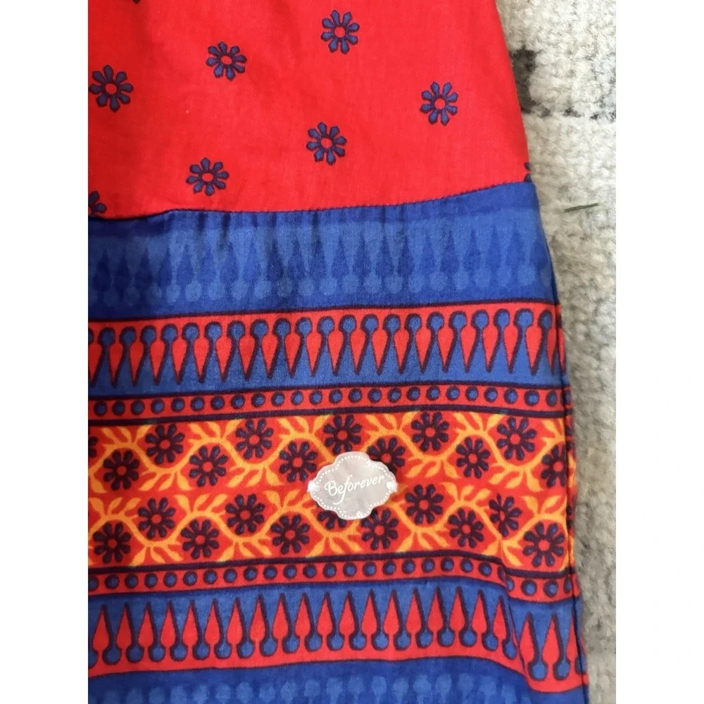 American‎ Girl Dress Size 10 Graphic Print Tie Front Zipper Back
